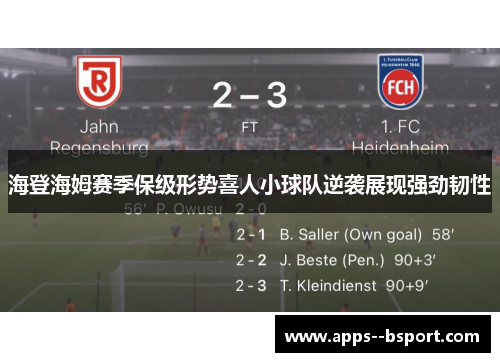 海登海姆赛季保级形势喜人小球队逆袭展现强劲韧性 海登海姆赛季保级形势喜人小球队逆袭展现强劲韧性